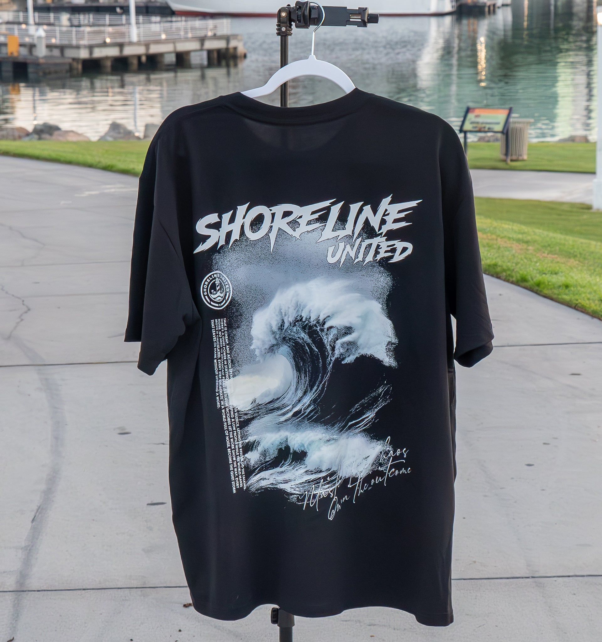 shoreline untied t shirt back 